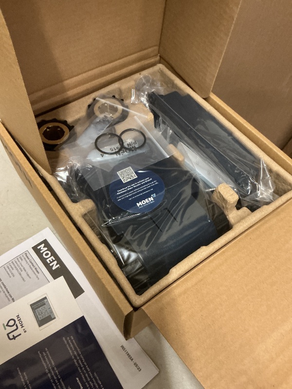 Photo 1 of Moen Flo Smart Water Monitor and Automatic Shutoff Sensor, Wi-Fi Connected Water Leak Detector for 1-Inch Diameter Pipe, 900-006