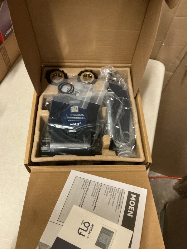 Photo 1 of Moen Flo Smart Water Monitor and Automatic Shutoff Sensor, Wi-Fi Connected Water Leak Detector for 1-Inch Diameter Pipe, 900-006