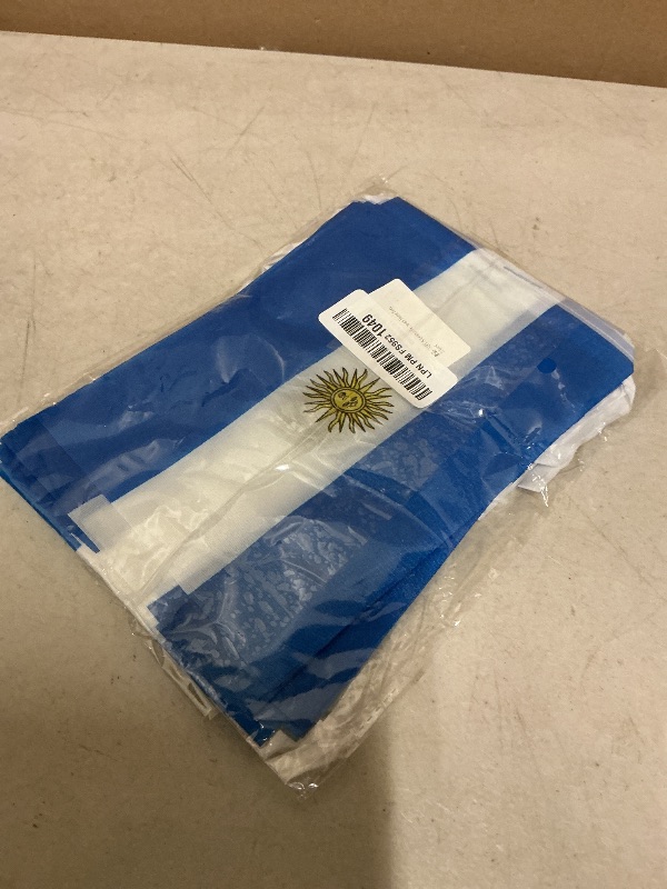 Photo 1 of 32FT Argentina Pennant Small Flag Bunting,30 PCS Mini String Banner Stripes Argentinian Decor Rectangle for Holiday Restaurant Home Party School