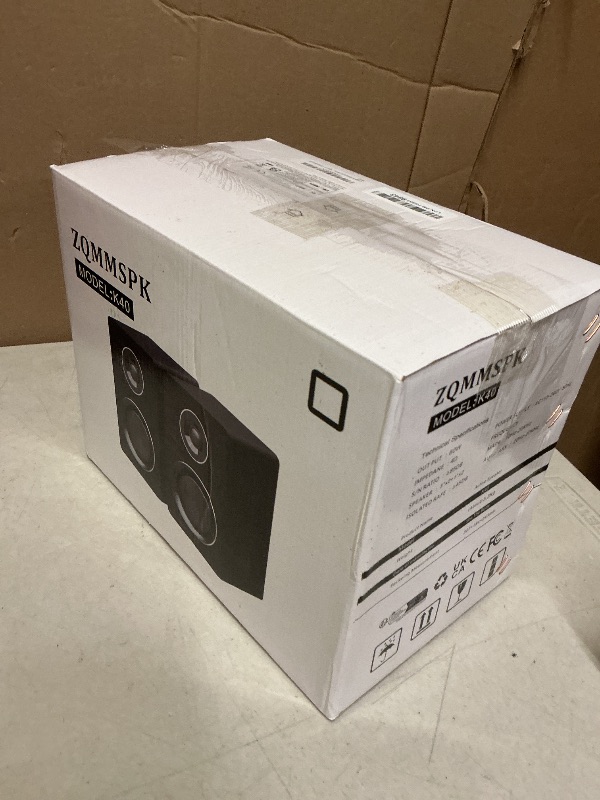 Photo 1 of Computer Speakers for Desktop PC, Active Bookshelf Speaker with 3‘’ Carbon Fiber Woofer and Silk Film Tweeter ,Supports Bluetooth 5.3, USB-C, AUX/RCA Input for Record Player TV - White Stereo Set