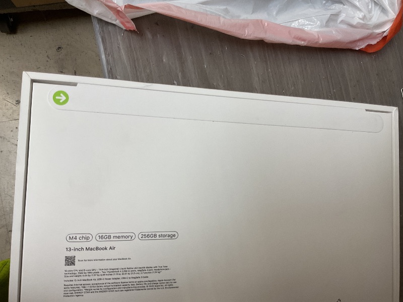 Photo 1 of Apple 2025 MacBook Air 13-inch Laptop with M4 chip: Built for Apple Intelligence, 13.6-inch Liquid Retina Display, 16GB Unified Memory, 256GB SSD Storage, 12MP Center Stage Camera, Touch ID; Silver