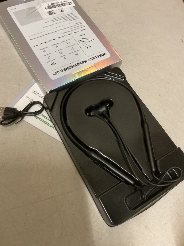 Photo 1 of Active Noise Cancelling Headphones, Wireless In Ear Neckband Bluetooth Headphones with 3 AI Mics ENC, 60Hrs Playtime, V5.3 Magnetic Earbuds, Multipoint Connection Earphones for Work/Travel/Home/Office