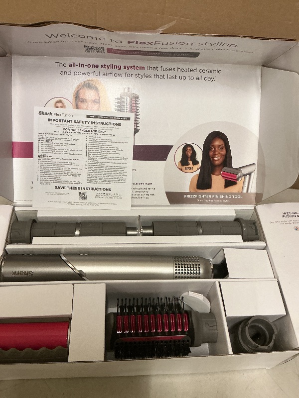 Photo 1 of Shark FlexFusion Hair Dryer with Fusion Hair Brush