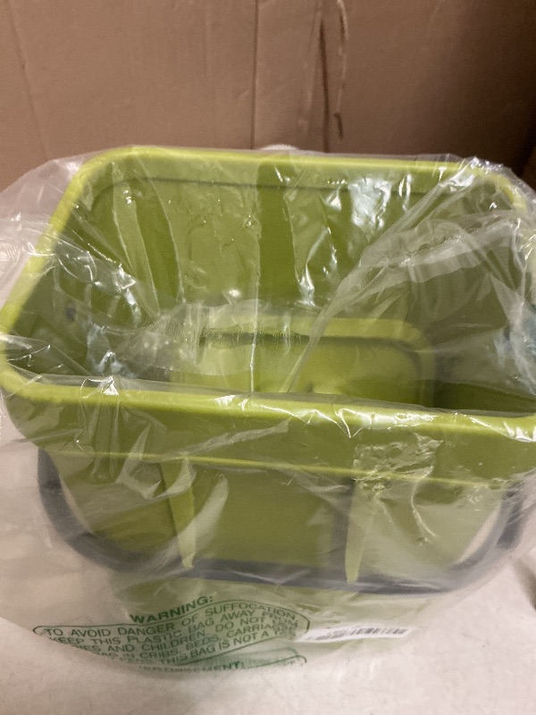 Photo 1 of 1pCLALASTAR Small Plastic Trash Can, Hanging Small Trash Can with Lid Under Sink for Kitchen, Food Waste Bin for Countertop, Mountable Garbage Can for Bathroom, RV, 5L/1.3 Gal, Green