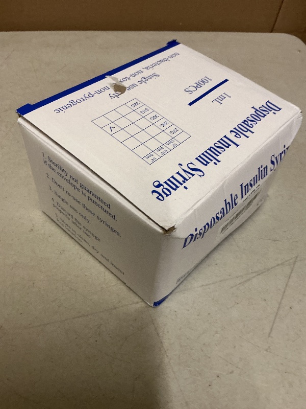 Photo 1 of 1ml/cc 31G 1/4 Inch Syringes, Disposable Syringe, Individual Wrapped, Box of 100