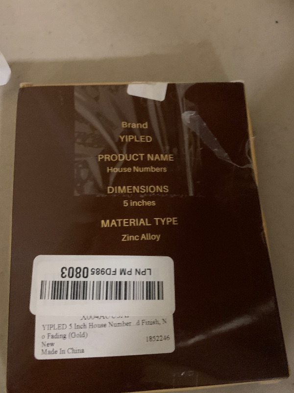 Photo 1 of 5 Inch Address Numbers for House 3 - Easy Installation With Screw Set, Includes Hardware for Flush or Floating Mount, Gold Acrylic Address Mailbox Numbers for Door, Exterior, Porch