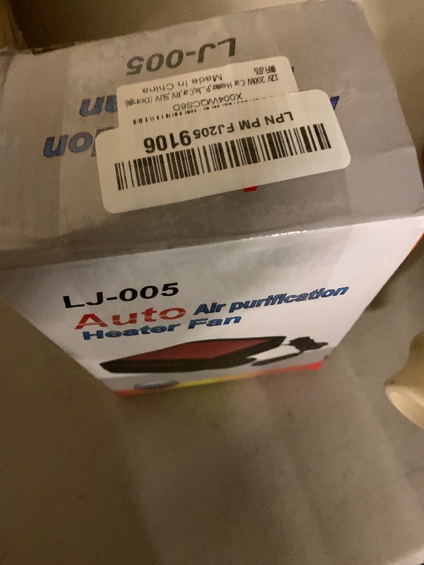 Photo 1 of 12V 200W Car Heater,Portable Windshield Defroster 360° Rotatable Fast Heating Defroster Defogger for Car Windshield,Plug into Cigarette Lighter,Car Heaters for Vehicle,Car,RV,SUV (Orange)