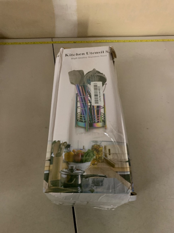 Photo 1 of 38 Piece Silicone kitchen Cooking Utensils Set with Utensil Crocks, Silicone Head and Stainless Steel Handle Cookware, Kitchen Tools for Utensil Set, Non-Stick kitchen Gadgets,Dishwasher Safe(Rainbow)