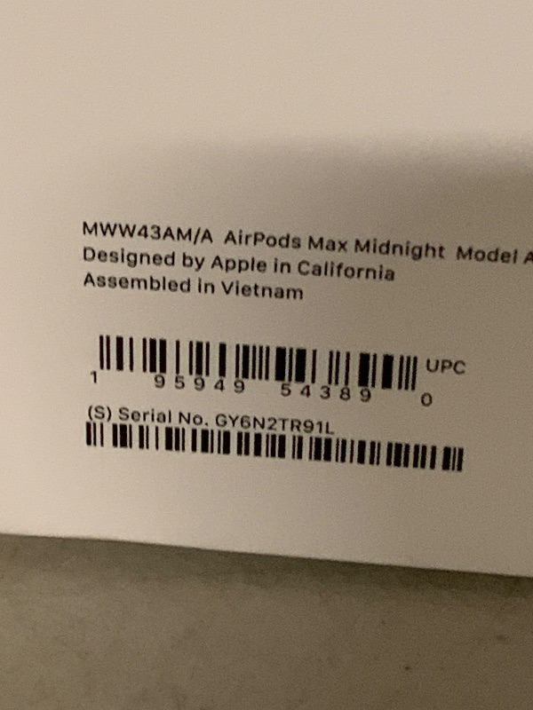 Photo 1 of Apple AirPods Max Wireless Over-Ear Headphones, Pro-Level Active Noise Cancellation, Transparency Mode, Personalized Spatial Audio, USB-C Charging, Bluetooth Headphones for iPhone - Midnight