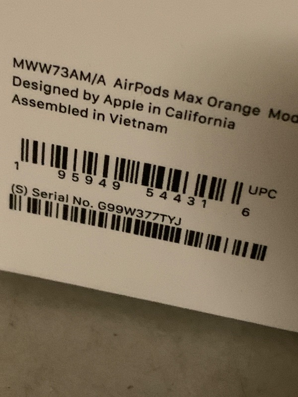 Photo 1 of Apple AirPods Max Wireless Over-Ear Headphones, Pro-Level Active Noise Cancellation, Transparency Mode, Personalized Spatial Audio, USB-C Charging, Bluetooth Headphones for iPhone - Orange