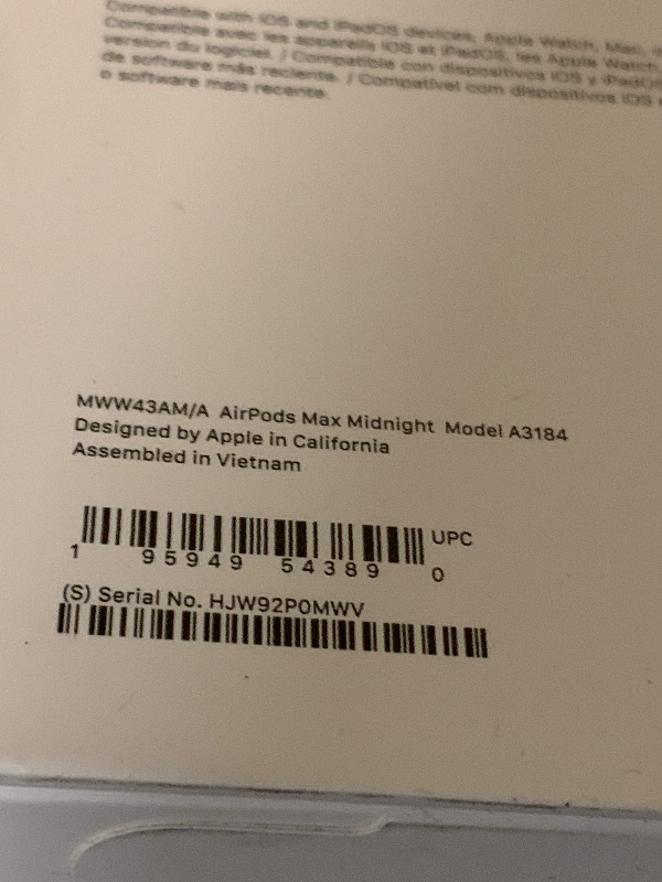 Photo 1 of Apple AirPods Max Wireless Over-Ear Headphones, Pro-Level Active Noise Cancellation, Transparency Mode, Personalized Spatial Audio, USB-C Charging, Bluetooth Headphones for iPhone - Midnight