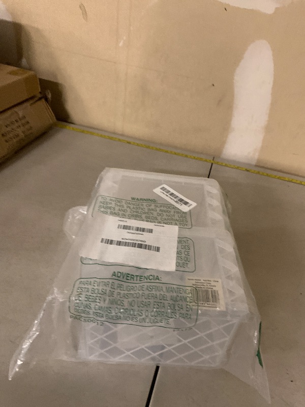 Photo 1 of 1InTheOffice Plastic Index Card Box 4x6, Index Card Storage Box, Clear, 500 Capacity, 2 Pack