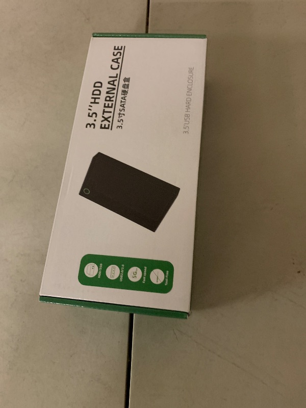 Photo 1 of 3.5 Hard Drive Enclosure, USB 3.0 Internal/External Hard Drive Case for 3.5/2.5 inch SATA HDD Up to 20TB Data Recovery Kit Support UASP with 12V 24W Power Adapter