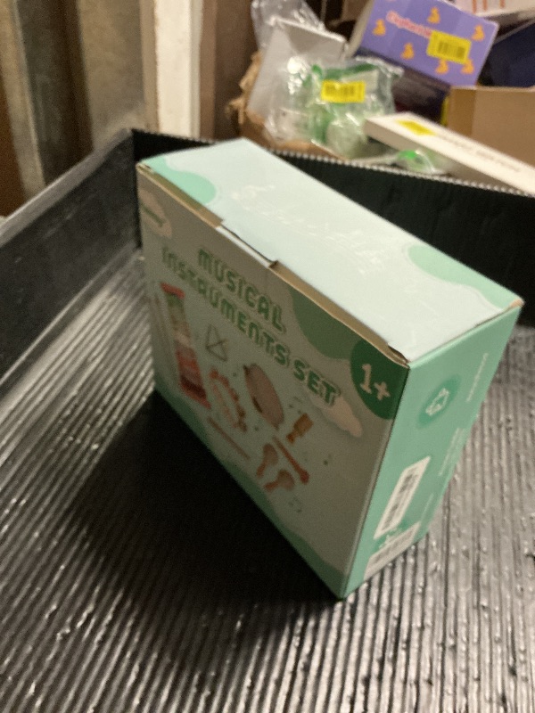 Photo 1 of Raimy Musical Instruments Set - Neutral Colors Wooden Montessori Toys Percussion Music Modern Boho Xylophone Birthday Gifts for 1 2 3 Year Old Kids Baby Toddlers Boys Girls 3+ with Storage Bag