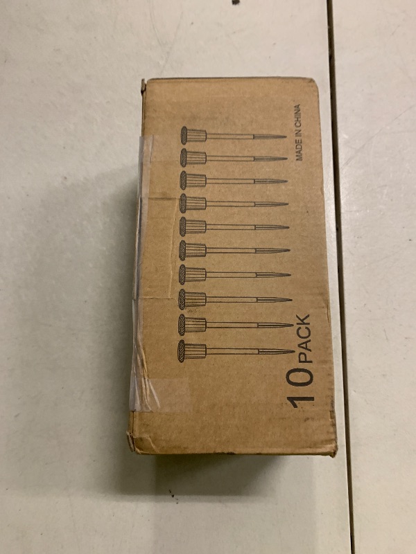 Photo 1 of DenicMic Solar Lights Outdoor 10 Pack Waterproof 6000K Cold White LED Stainless Steel Stake Outside Lights for Yard Pathway Garden Driveway Walkway Landscape Path Lighting