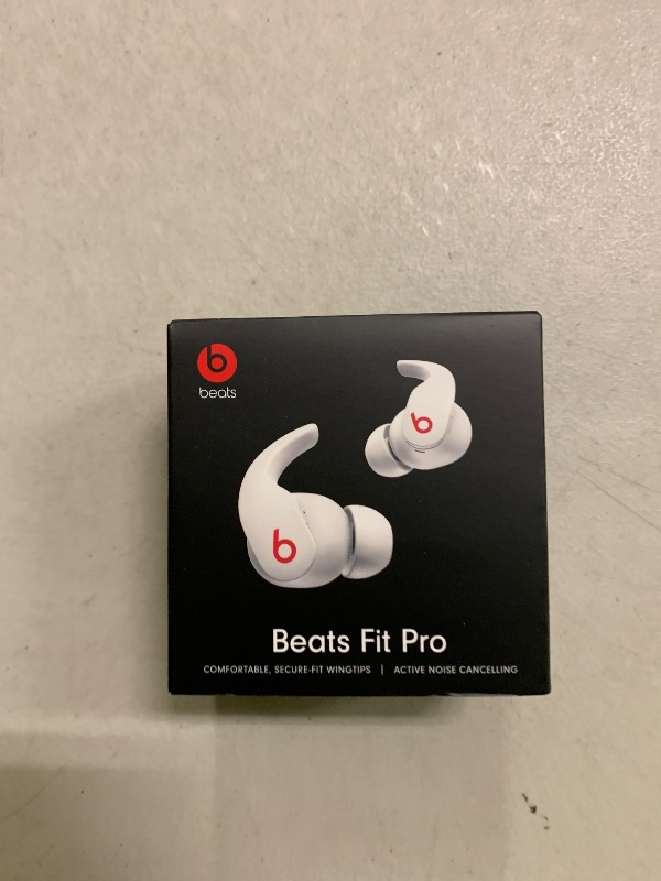 Photo 1 of Beats Fit Pro (1st Gen) - True Wireless Noise Cancelling Earbuds - Active Noise Cancelling - Sweat Resistant Earphones, Compatible with Apple & Android, Class 1 Bluetooth® - Beats White