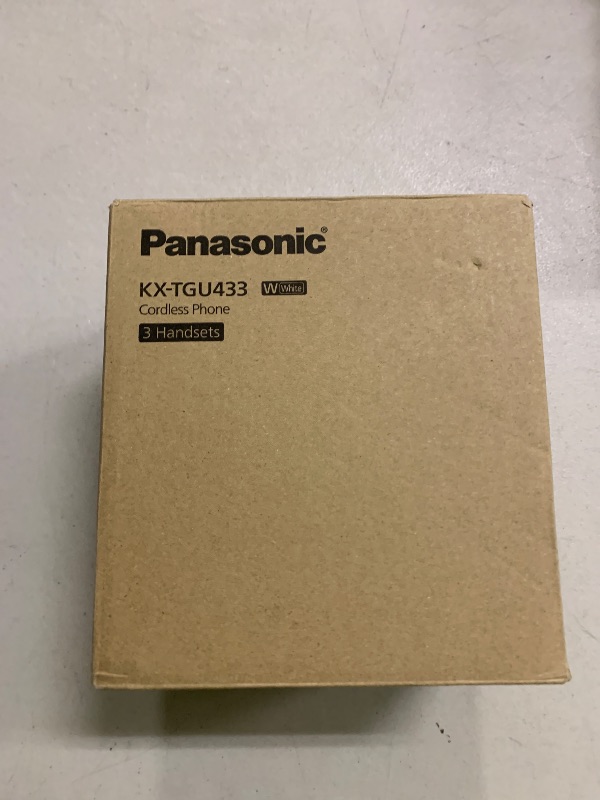 Photo 1 of Panasonic Cordless Phone, Easy to Use with Large Display and Big Buttons, Flashing Favorites Key, Built in Flashlight, Call Block, Volume Boost, Talking Caller ID, 2 Cordless Handsets - KX-TGU433W