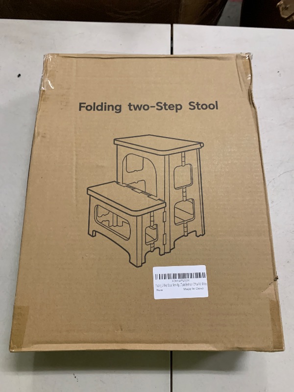 Photo 1 of 2 Step Stool Foldable, Non-Slip Steps, Folding Step Stool for Adults & Kids, Plastic Stool Pool Ladder, Collapsible Stools 2 Step Ladder for Kitchen Toilet Bedroom Office RV, Holds 330 lbs