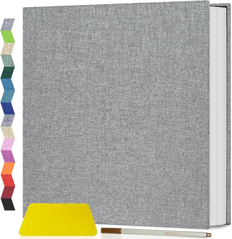 Photo 1 of potricher Linen Hardcover Photo Album 4x6 600 Photos Large Capacity for Family Wedding Anniversary Baby Vacation (Khaki, 600 Pockets)