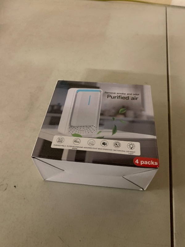 Photo 1 of 4 Pack Plug In Air Ionizers for Home & Dust Mites,2026 Quiet Air Purifier with Negative Ion Generator,Filterless Air Freshener Cleaner Odor Eliminators for Office Kitchen Pet Odor,Dust,Smoke Smell