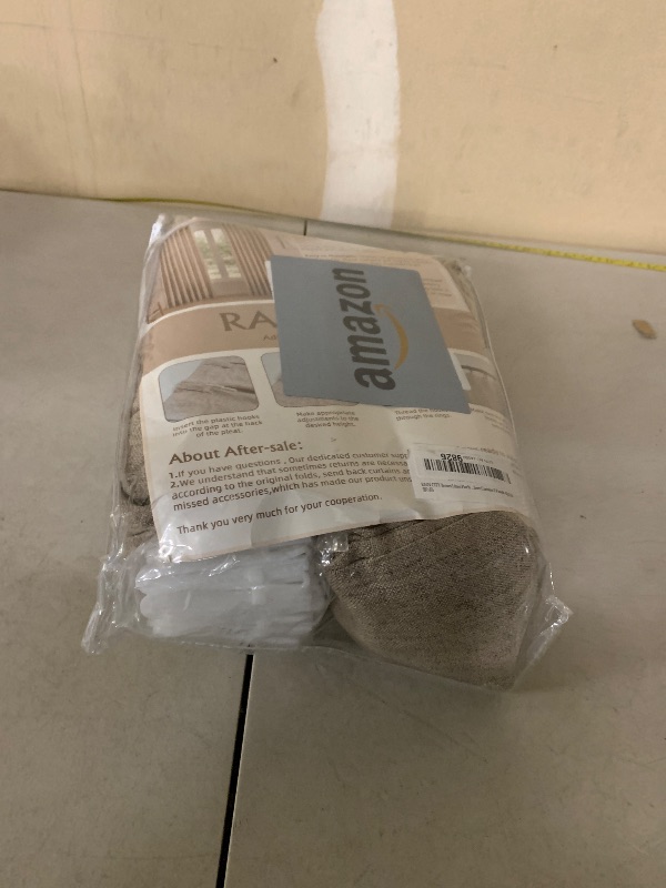 Photo 1 of Khaki Pinch Pleated Sheer Curtains 120 Inches Long,Textured Boho Vintage Curtains Bohemian Retro Window Treatments for Bedroom/Living Room 42x120 Inch 2 Panels Back Tab Rod Pocket