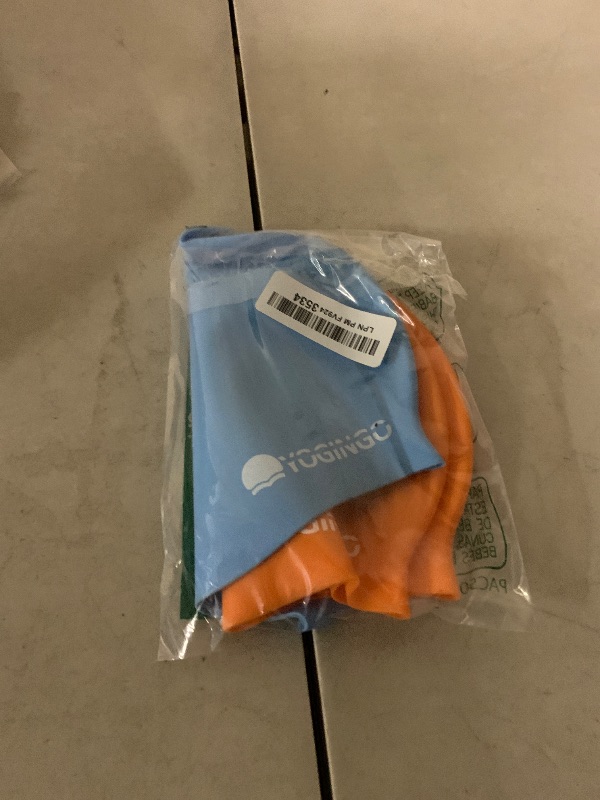 Photo 1 of 2 Pack Swim Cap Kids - Swimming Cap for Long&Short Hair - Silicone Swim Caps for Girls&Boys, Swim Cap for Kids 3-15, Keep Hair Dry