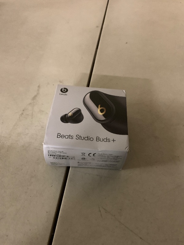 Photo 1 of Beats Studio Buds + | True Wireless Noise Cancelling Earbuds, Enhanced Apple & Android Compatibility, Built-in Microphone, Sweat Resistant Bluetooth Headphones, Spatial Audio - Black/Gold