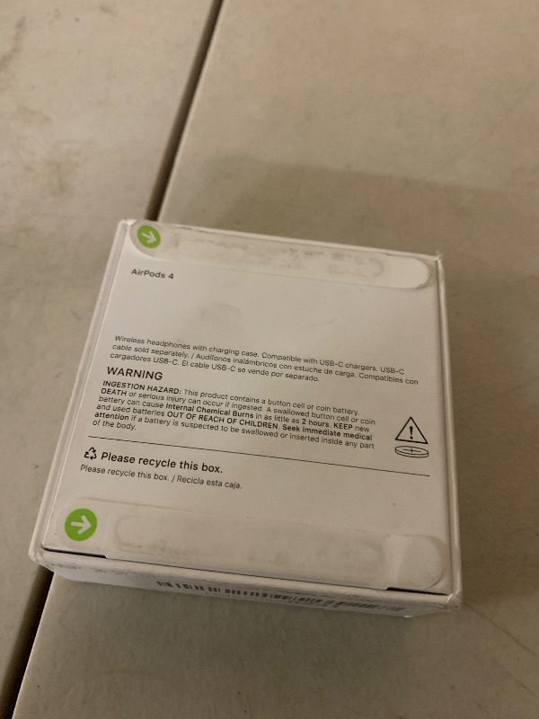 Photo 1 of Apple AirPods 4 Wireless Earbuds, Bluetooth Headphones, Personalized Spatial Audio, Sweat and Water Resistant, USB-C Charging Case, H2 Chip, Up to 30 Hours of Battery Life, Effortless Setup for iPhone