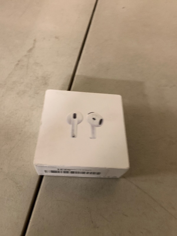Photo 1 of Apple AirPods 4 Wireless Earbuds, Bluetooth Headphones, Personalized Spatial Audio, Sweat and Water Resistant, USB-C Charging Case, H2 Chip, Up to 30 Hours of Battery Life, Effortless Setup for iPhone