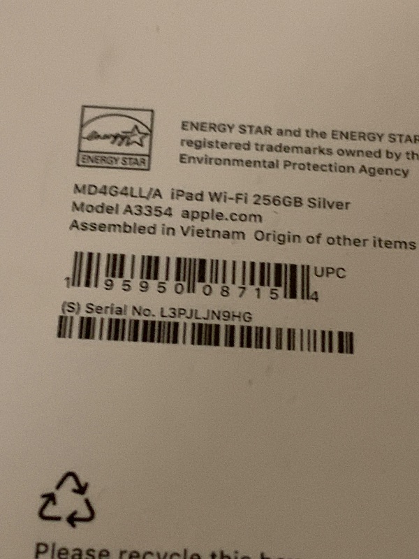 Photo 1 of Apple iPad 11-inch: A16 chip, 11-inch Model, Liquid Retina Display, 256GB, Wi-Fi 6, 12MP Front/12MP Back Camera, Touch ID, All-Day Battery Life — Silver