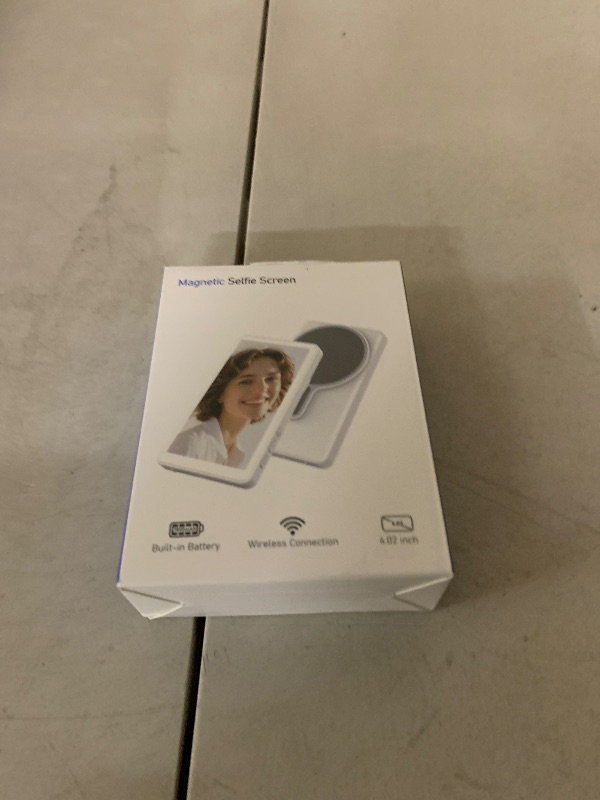 Photo 1 of NoteBuddy Selfie Monitor Screen Phone- Magnetic Phone Vlog Back Camera Selfie Monitor - 1080P Display can Wirelessly Connect to Mobile Phones - Selfie Screen Compatible with iPhone & Android (White)