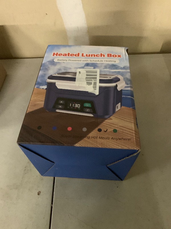 Photo 1 of Docusvect Rechargeable Heated Lunch Box for Men, 1.3L Cordless Electric Lunch Box for Adults with Smart Scheduled Heating, Portable Food Warmer with Complete Accessories