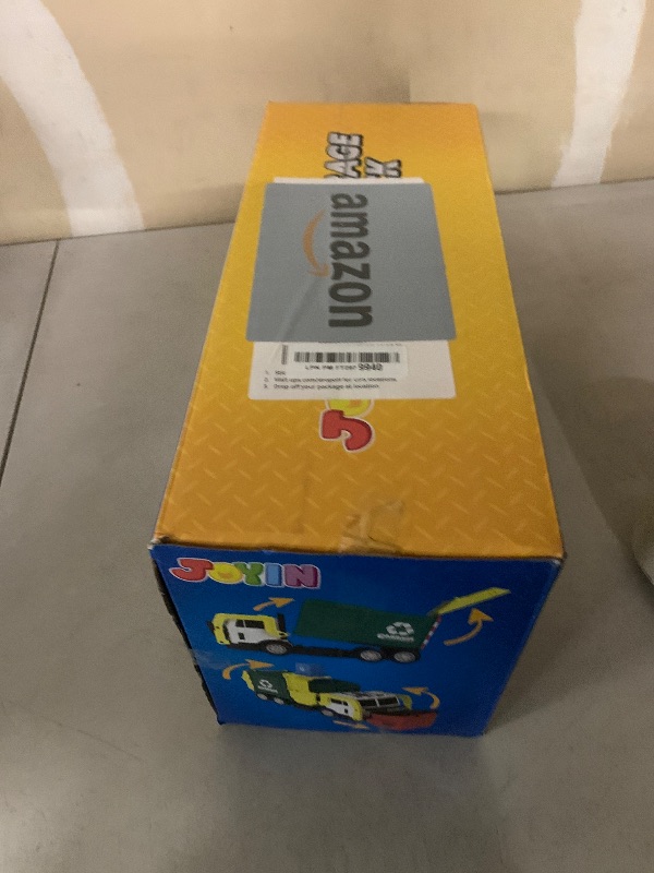 Photo 1 of JOYIN Large Friction Powered Garbage Truck Toy Set, Includes Dumpster, Trash Bins, and Learning Cards for Kids, Boy Toys Birthday Gift for Boys Girls Kids Toddler Gift of Easter Basket Stuffers