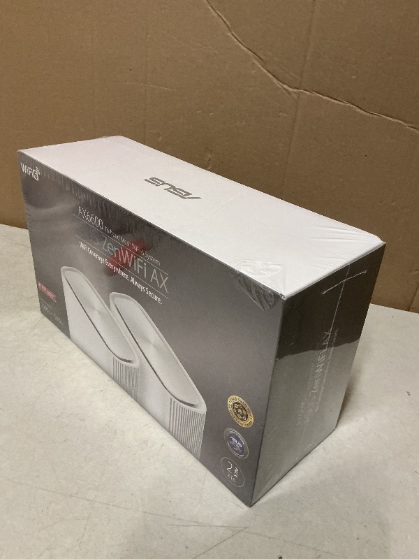 Photo 1 of ASUS ZenWiFi AX6600 Tri-Band Mesh WiFi 6 System (XT8 2PK) - Whole Home Coverage up to 5500 sq.ft & 6+ Rooms, AiMesh, Included Lifetime Internet Security, Easy Setup, 3 SSID, Parental Control, White