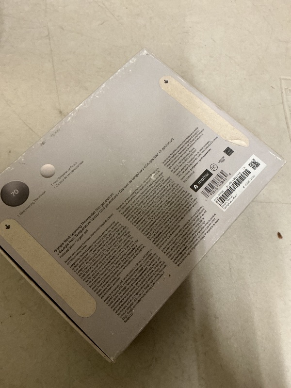 Photo 1 of Google Nest Learning Thermostat (4th gen) + Nest Temperature Sensor (2nd gen) - Silver