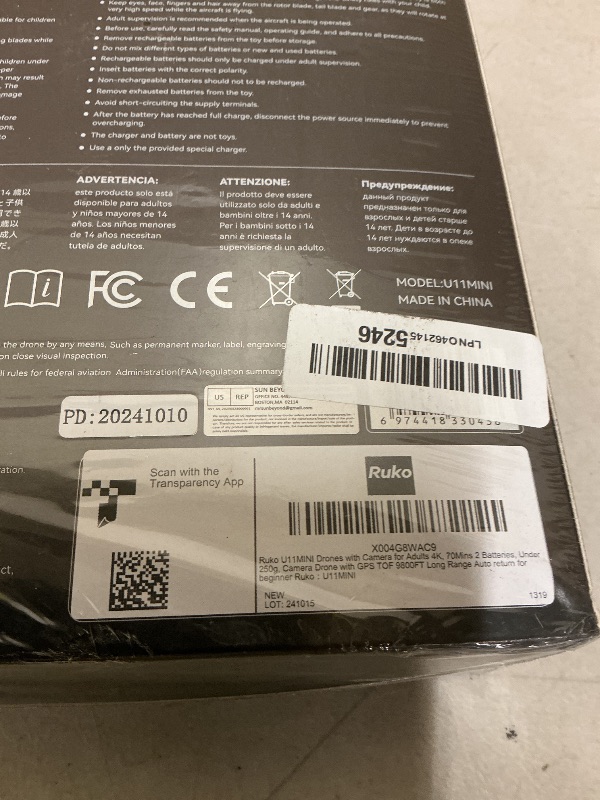 Photo 1 of Ruko U11MINI Drones with Camera for Adults 4K, 70Mins 2 Batteries, Under 250g, Camera Drone with GPS TOF 9800FT Long Range Auto return for beginner