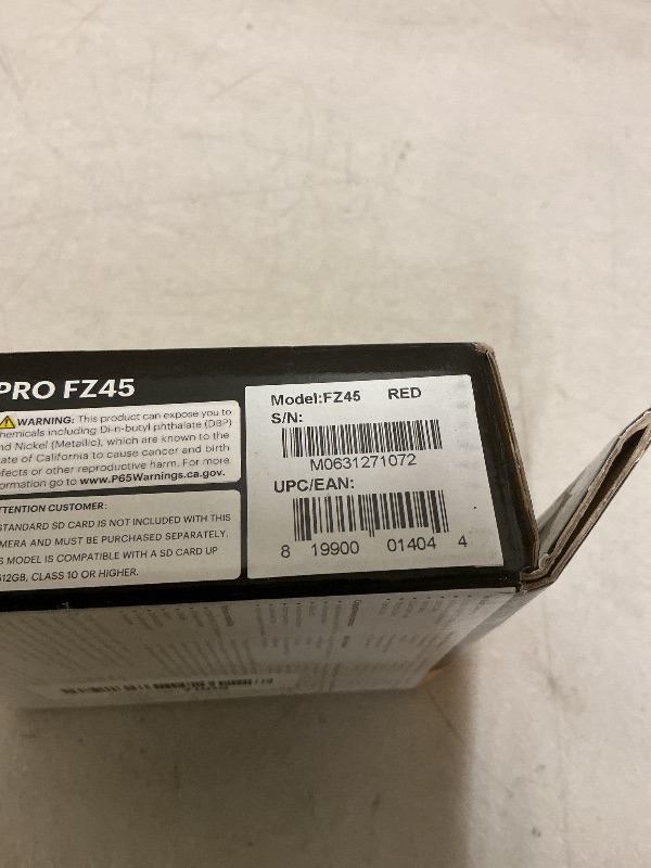 Photo 1 of Kodak PIXPRO Friendly Zoom FZ45-RD 16MP Digital Camera, 4X Zoom, 27mm Wide Angle, 2.7" LCD Screen, Red