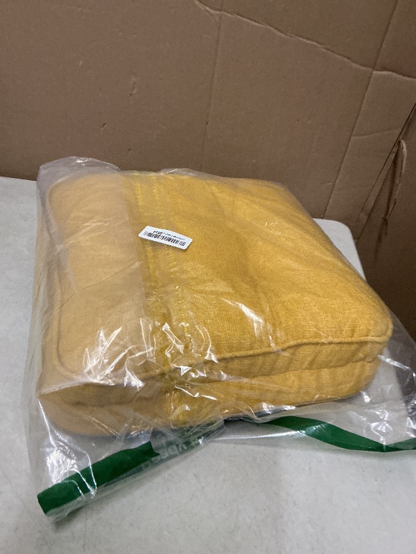 Photo 1 of GOFORIT Memory Foam Cushion?Square Seat Cushions for Dining Chairs,Non-Slip Chair Pads with Removable Cover, 16'' x 16'', Yellow