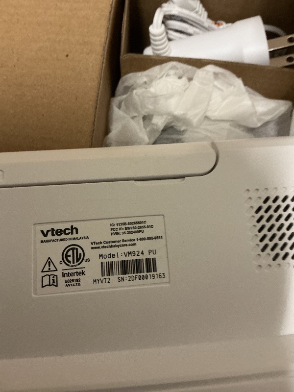 Photo 1 of VTech VM924 No WiFi Remote Pan-Tilt-Zoom Video Baby Monitor - 5" LCD Screen, Up to 17Hrs Video/31Hrs Audio Battery, 1000ft Range, Night Vision, Soothing Sounds, Temperature Sensor