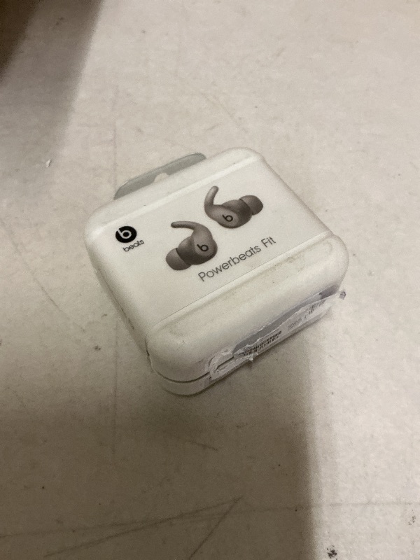 Photo 1 of Beats Powerbeats Fit - Wireless Noise Cancelling Workout Earbuds with Secure-Fit Wingtips, Up to 30-Hour Battery Life, Sweat & Water Resistant, Apple & Android Compatible - Gravel Gray