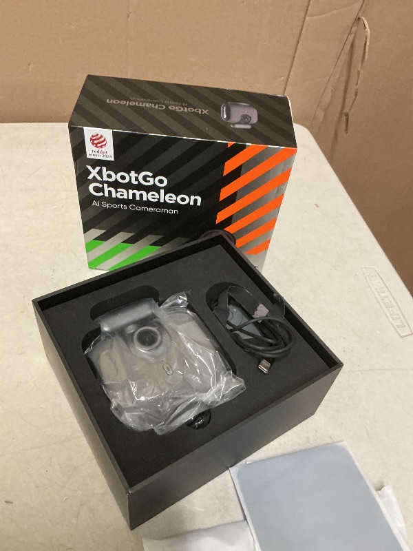 Photo 1 of XbotGo Chameleon AI Auto Sports Action Camera - 4K 60FPS Soccer Camera and Basketball Tracking Camera for Team Sports, Live Streaming, No Subscription, Works with iOS & Android (Lava Graphite)
