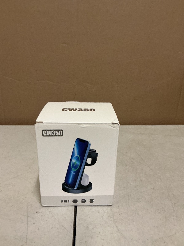 Photo 1 of 3 in 1 Charging Station for Apple Device, Wireless Charger for iPhone 16e 16 15 14 13 12 11 Pro Max & Apple Watch iwatch- Charging Stand Dock for AirPods