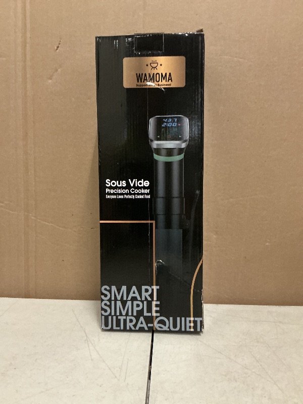 Photo 1 of NON-FUNCTIONAL, PARTS ONLY-----------------------Wamoma Sous Vide - Precision Cooker with Immersion Circulator & Free Cookbook, 1100W Ultra-Quiet Motor, IPX7 Waterproof, Smart Chip Technology, Perfectly Cooked Meals, Universal Clip Design