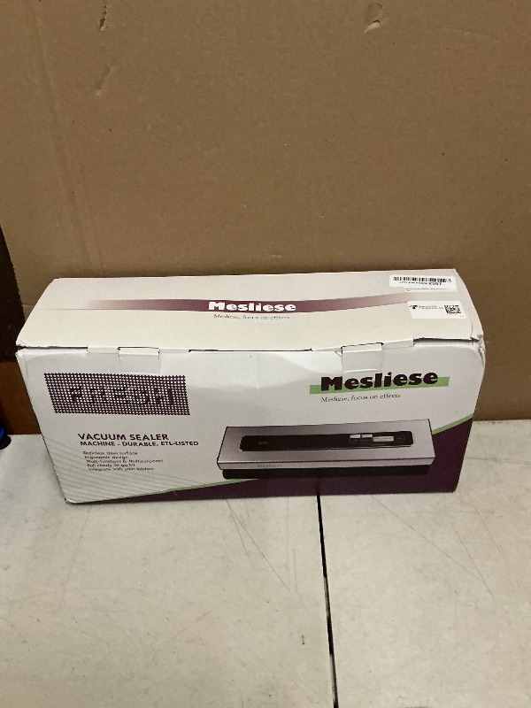 View 2 of ******MISSING PARTS***** Mesliese Vacuum Sealer Machine Powerful 90Kpa Precision 6-in-1 Compact Food Preservation System with Cutter, 2 Bag Rolls & 5 Pre-cut Bags, Widened 12mm Sealing Strip, Dry&Moist Modes (Silver)
