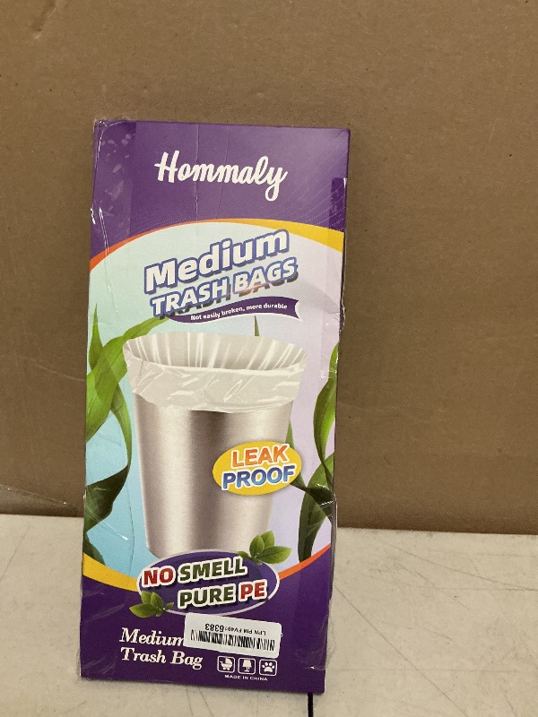 Photo 1 of 10 Gallon 60pcs Medium Clear Trash Bags Strong Clear Garbage Bags, Bathroom Trash Can Bin Liners, Plastic Bags for Office Home Kitchen, Waste Basket Liner, Fit 30 Liter, 10 Gal(10G60-Clear)