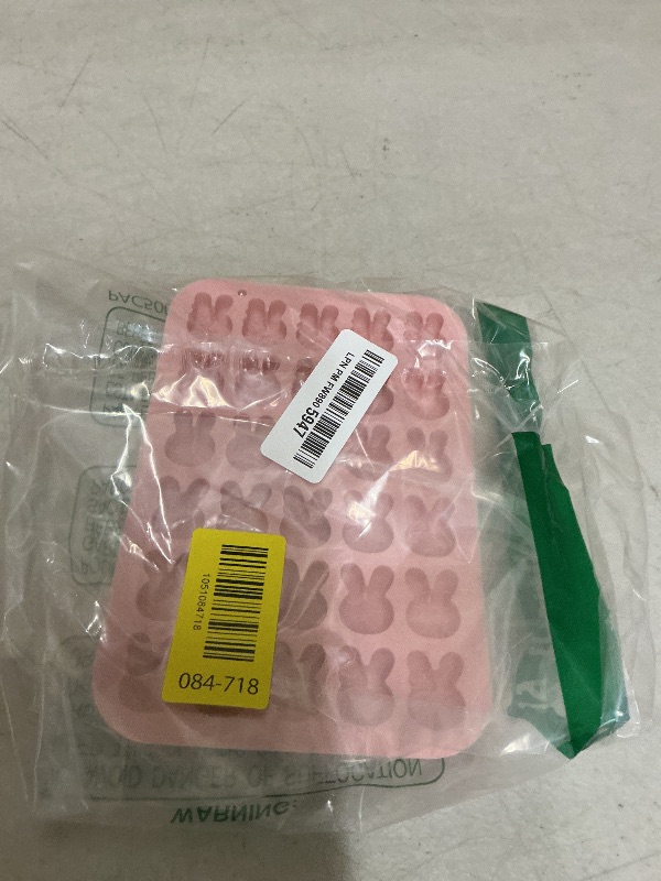 Photo 1 of 2 PCS Easter Silicone Molds Easter Bunny Candy Molds 60 Cavity Mini Rabbit Bunny Silicone Mold for Easter Party Baking Gummy Candy Chocolate Cookie Jelly Pet Dog Treats Ice Cube Mold