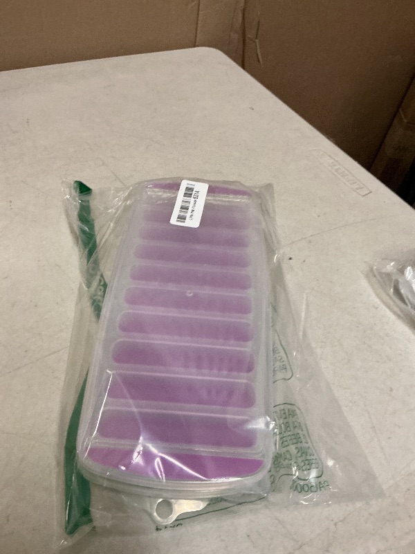 Photo 1 of 2 Pcs Long Ice Stick Tray Silicone with Lid,Water Bottle Ice Cube Tray with Easy Push and Pop Out Material, Ideal for Sports and Water Bottles
