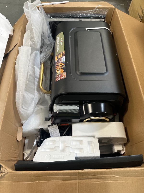 Photo 1 of ***UPDATED 5/29 PHOTO UPDATED *** Ninja FlexFlame ProConnect Grill & Smoker | 5-in-1 Smart Cooking System | Electric & Propane | App-Connected | 3-Burner Digital Control | Roast, Griddle & Pizza Maker | Black/Gold | PG305