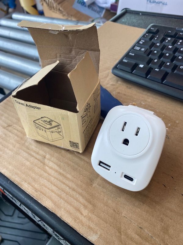 Photo 1 of [SIMILAR ITEM] [STOCK IMAGE IS FOR REFRENCE] Universal Travel Adapter, International Travel Plug Adapter with 3 USB-C ? 2 USB-A Ports 45W, All in One Portable Socket, for USA, UK, EU, AU ? 224+ Countries (White)