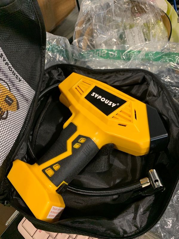 Photo 1 of **SOLD AS IS NO REFUND/RETURN** SEE COMMENTS!~
SYPOUSY Tire Inflator Portable Air Compressor - 4X Faster Inflation, 160PSI Cordless Handheld Tire Pump with Rechargeable 20V Battery & 12V DC Dual Power, Digital Gauge for Car, Motorcycle, E-Bike